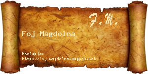 Foj Magdolna névjegykártya
